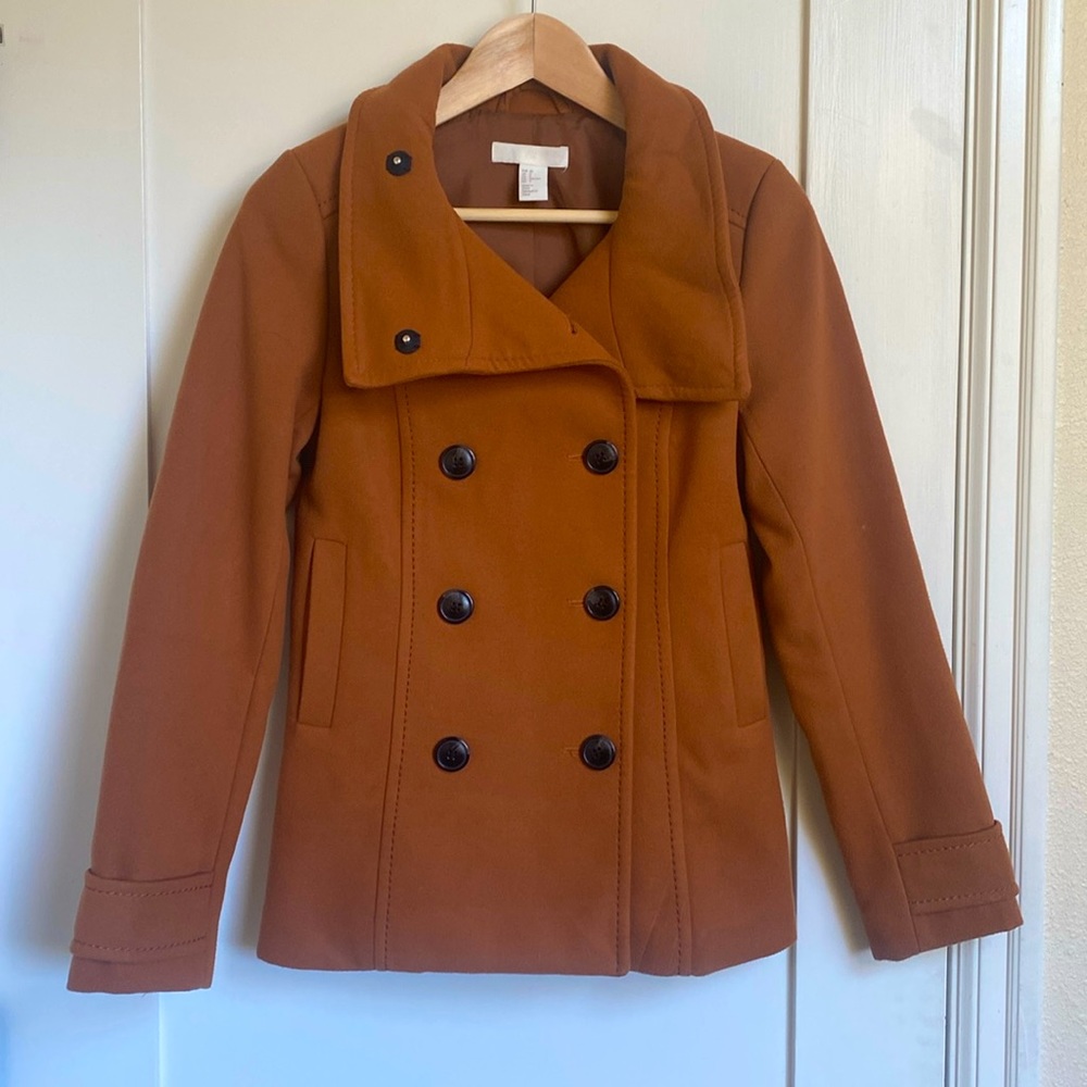 H&M Brown Peacoat. Women's size 2